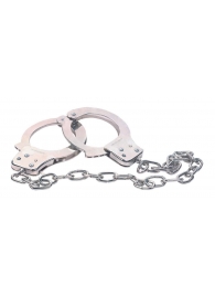 Наручники из металла с длинной цепочкой CHROME HANDCUFFS METAL HANDCUFFS W. KEY - NMC - купить с доставкой в Иваново