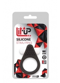 Чёрное эрекционное кольцо LIT-UP SILICONE STIMU RING 1 BLACK - Dream Toys - в Иваново купить с доставкой