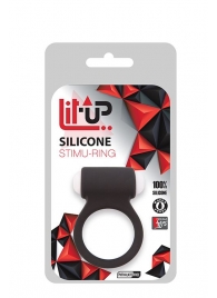 Чёрное эрекционное виброкольцо LIT-UP SILICONE STIMU RING 3 BLACK - Dream Toys - в Иваново купить с доставкой