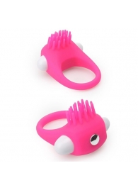 Розовое эрекционное кольцо с щеточкой LIT-UP SILICONE STIMU RING 5 - Dream Toys - #SOTBIT_REGIONS_UF_V_REGION_NAME# купить с доставкой