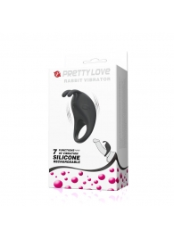 Чёрное эрекционное кольцо с вибрацией Rabbit Vibrator - Baile - в Иваново купить с доставкой