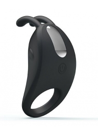 Чёрное эрекционное кольцо с вибрацией Rabbit Vibrator - Baile - в Иваново купить с доставкой