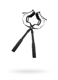 Чёрный бондажный комплект Romfun Sex Harness Bondage на сбруе - Romfun - купить с доставкой в Иваново