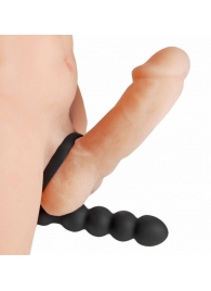 Насадка для двойного проникновения Double Fun Cock Ring with Double Penetration Vibe - XR Brands - в Иваново купить с доставкой