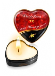 Массажная свеча с ароматом ванили Bougie Massage Candle - 35 мл. - Plaisir Secret - купить с доставкой в Иваново