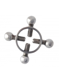 Серебристые зажимы для сосков на винтах - ToyFa - купить с доставкой в Иваново