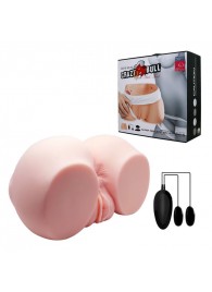 Телесный мастурбатор с двумя любовными тоннелями и вибрацией - Baile - в Иваново купить с доставкой