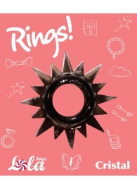 Чёрное эрекционное кольцо Rings Cristal - Lola Games - в Иваново купить с доставкой