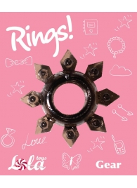 Чёрное эрекционное кольцо Rings Gear - Lola Games - в Иваново купить с доставкой