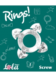 Прозрачное эрекционное кольцо Rings Screw - Lola Games - в Иваново купить с доставкой