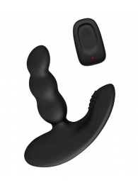 Черный силиконовый стимулятор простаты Levett Nitoc с пультом ДУ - Levett - в Иваново купить с доставкой