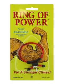 Красно-чёрное эрекционное кольцо с утяжкой RING OF POWER ADJUSTABLE RING - NMC - в Иваново купить с доставкой