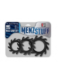 Набор из 3 эрекционных колец MENZSTUFF BUZZ SAW COCK RING SET - Dream Toys - в Иваново купить с доставкой