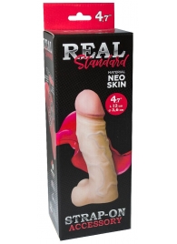 Реалистичная насадка с мошонкой REAL Standard - 15,5 см. - LOVETOY (А-Полимер) - купить с доставкой в Иваново