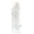 Закрытая прозрачная рельефная насадка Crystal sleeve - 13 см. - Erowoman-Eroman - в Иваново купить с доставкой