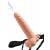 Телесный полый страпон с имитацией эякуляции 7.5  Hollow Squirting Strap-On with Balls Flesh - 21,6 см. - Pipedream - купить с доставкой в Иваново