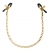Чёрные с золотом зажимы на соски Gold Chain Nipple Clamps - Pipedream - купить с доставкой в Иваново