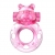 Розовое эрекционное виброкольцо на пенис Pink Bear - Baile - в Иваново купить с доставкой