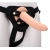 Телесный страпон на черных трусиках STRAP ON REAL DILDO - 20 см. - Dream Toys - купить с доставкой в Иваново