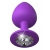 Фиолетовая анальная пробка со стразом Her Little Gem Large Plug - 9,5 см. - Pipedream - купить с доставкой в Иваново