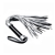 Серебристая плетка Struggle My Flogger с черной ручкой - 45 см. - Lovetoy - купить с доставкой в Иваново