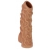 Телесная насадка с венками и открытой головкой Nude Sleeve L - 14 см. - KOKOS - в Иваново купить с доставкой