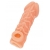 Телесная закрытая насадка с венками Cock Sleeve Size L - 17,6 см. - KOKOS - в Иваново купить с доставкой