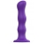 Фиолетовая насадка Strap-On-Me Dildo Geisha Balls size M - Strap-on-me - купить с доставкой в Иваново