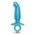 Голубая анальная пробка для массажа простаты Hither Silicone Prostate Plug - 14,3 см. - b-Vibe - в Иваново купить с доставкой