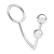 Кольцо на пенис с анальным стимулятором Two Bead Stainless Steel Anal Hook   Cock Ring - BlueLine - в Иваново купить с доставкой