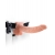 Телесный полый страпон с вибрацией Vibrating Hollow Strap-On with Balls - 24 см. - Pipedream - купить с доставкой в Иваново