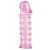 Гелевая розовая насадка на фаллос с шипами - 12 см. - Toyfa Basic - в Иваново купить с доставкой