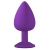 Большая фиолетовая анальная пробка Emotions Cutie Large с голубым кристаллом - 10 см. - Lola Games - купить с доставкой в Иваново