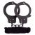 Чёрные наручники из листового металла в комплекте с веревкой BONDX METAL CUFFS LOVE ROPE SET - Dream Toys - купить с доставкой в Иваново