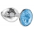 Малая серебристая анальная пробка Diamond Light blue Sparkle Small с голубым кристаллом - 7 см. - Lola Games - купить с доставкой в Иваново