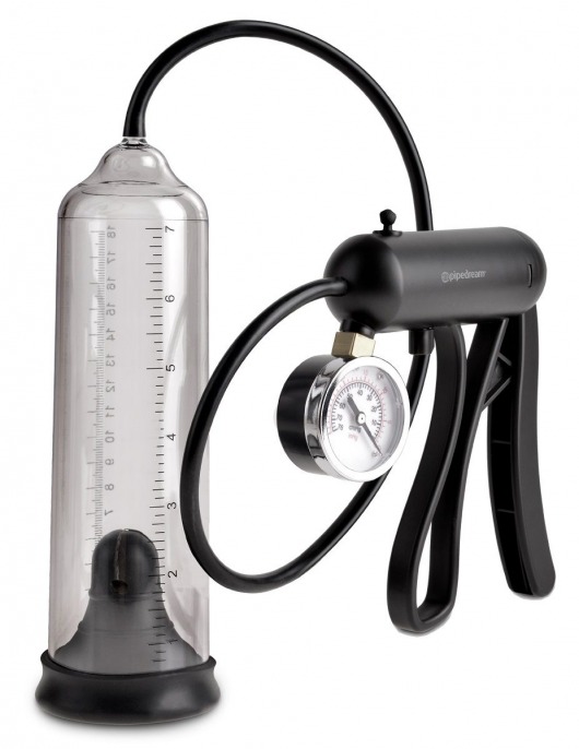 Вакуумная мужская помпа с датчиком давления Pro-Gauge Power Pump - Pipedream - в Иваново купить с доставкой