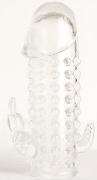 Гелевая прозрачная насадка с 2 отростками - 13 см. - Toyfa Basic - в Иваново купить с доставкой Гелевая прозрачная насадка с 2 отростками - 13 см. - Toyfa Basic - в Иваново купить с доставкой