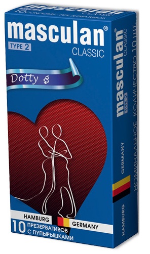 Розовые презервативы Masculan Classic Dotty с пупырышками - 10 шт. - Masculan - купить с доставкой в Иваново