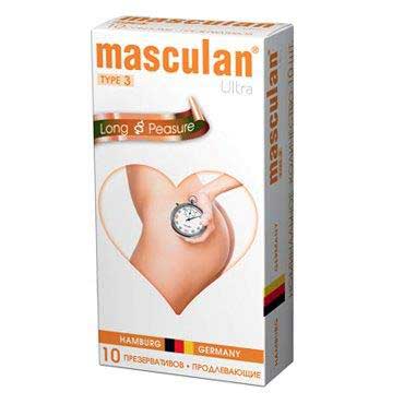 Розовые презервативы Masculan Ultra Long Pleasure с колечками, пупырышками и продлевающим эффектом - 10 шт. - Masculan - купить с доставкой в Иваново