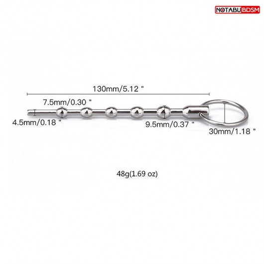 Уретральный металлический плаг с шариками - Notabu - купить с доставкой в Иваново