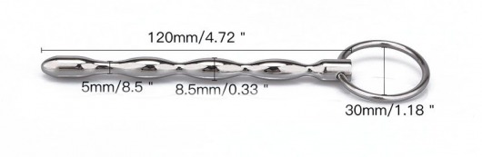 Металлический уретральный плаг с кольцом - Notabu - купить с доставкой в Иваново