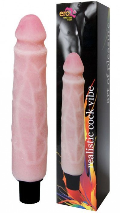 Вибратор Realistic Cock Vibe телесного цвета - 25,5 см. - Erowoman-Eroman