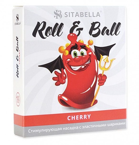 Стимулирующий презерватив-насадка Roll   Ball Cherry - Sitabella - купить с доставкой в Иваново