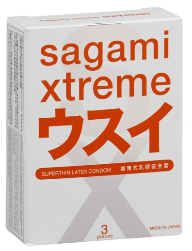 Ультратонкие презервативы Sagami Xtreme SUPERTHIN - 3 шт. - Sagami - купить с доставкой в Иваново