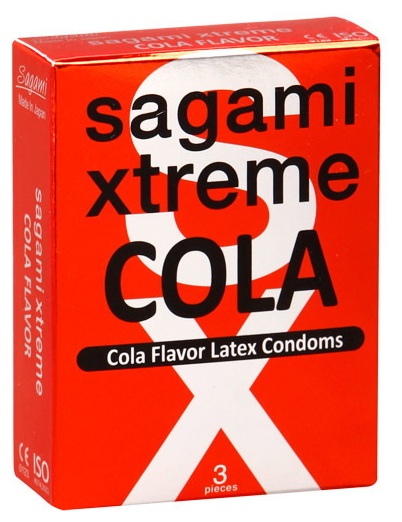 Ароматизированные презервативы Sagami Xtreme COLA - 3 шт. - Sagami - купить с доставкой в Иваново