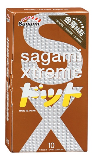 Презервативы Sagami Xtreme FEEL UP с точечной текстурой и линиями прилегания - 10 шт. - Sagami - купить с доставкой в Иваново