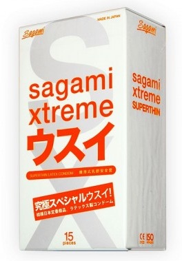 Ультратонкие презервативы Sagami Xtreme SUPERTHIN - 15 шт. - Sagami - купить с доставкой в Иваново