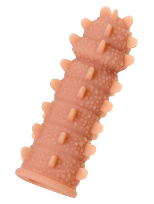 Телесная реалистичная насадка KOKOS Extreme Sleeve 04 с дополнительной стимуляцией - 12,7 см. - KOKOS - в Иваново купить с доставкой