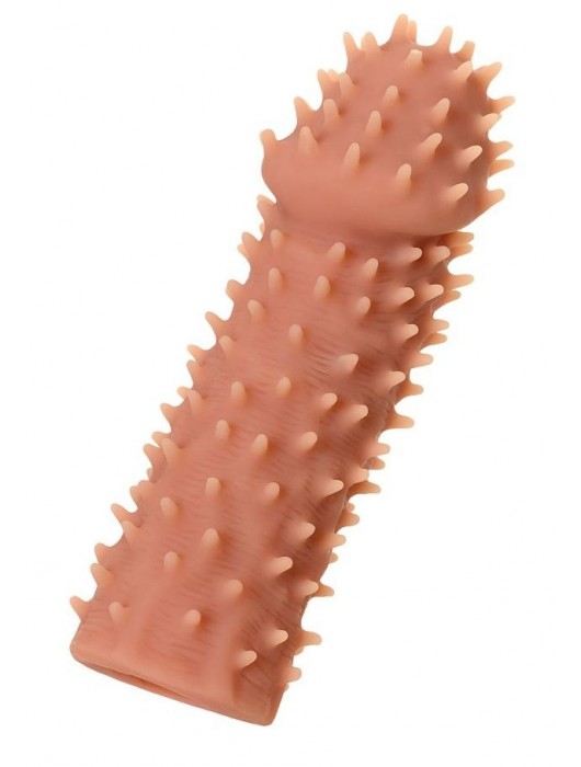 Телесная реалистичная насадка KOKOS Extreme Sleeve 07 с дополнительной стимуляцией - 12,7 см. - KOKOS - в Иваново купить с доставкой