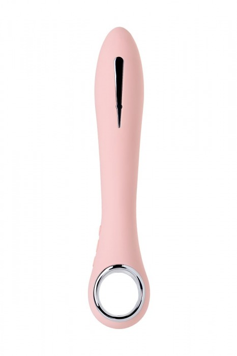 Розовый силиконовый вибратор с электростимуляцией GALVANI VIBE - 21 см. - ToyFa - купить с доставкой в Иваново